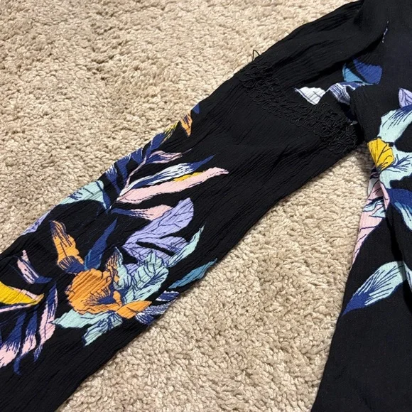 Free People Electric Orchid Print Swing Tunic, Small - Picture 4 of 6